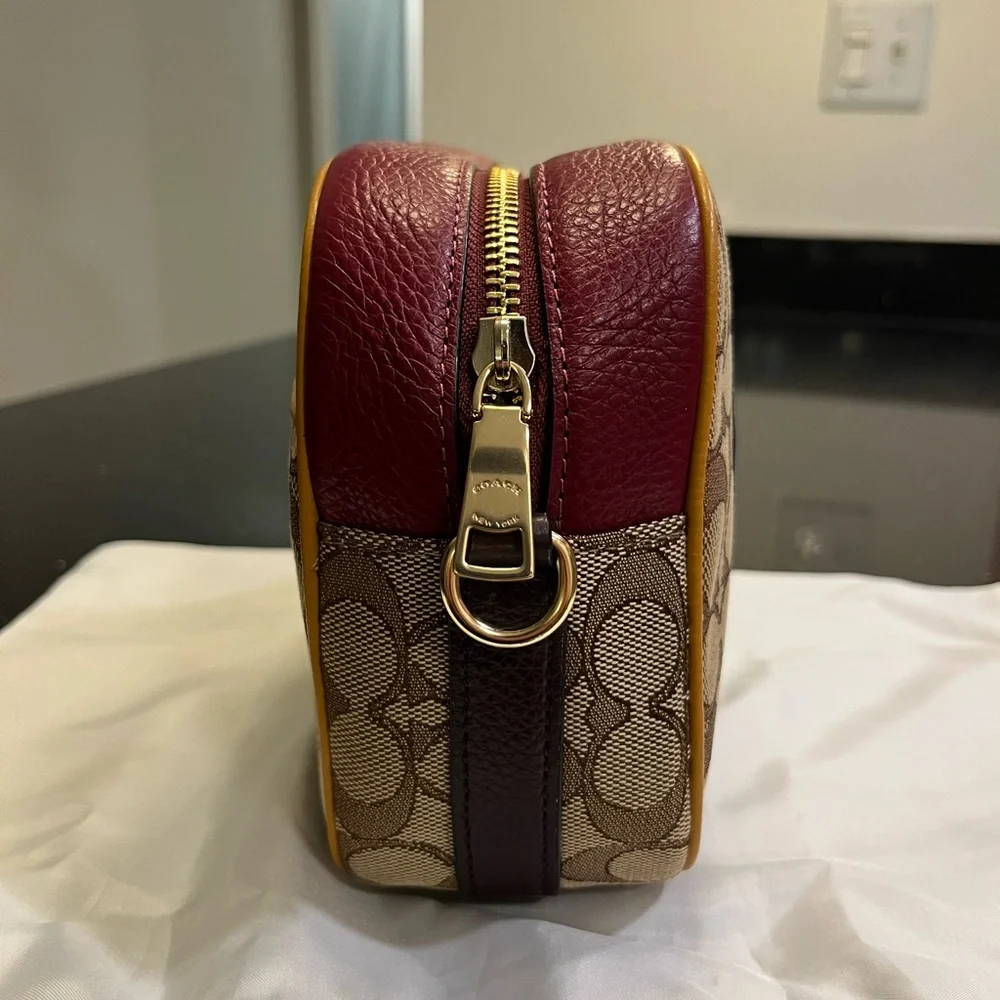 Coach Dempsey Camera Bag in Signature Jacquard with Patch - Picture 9 of 14